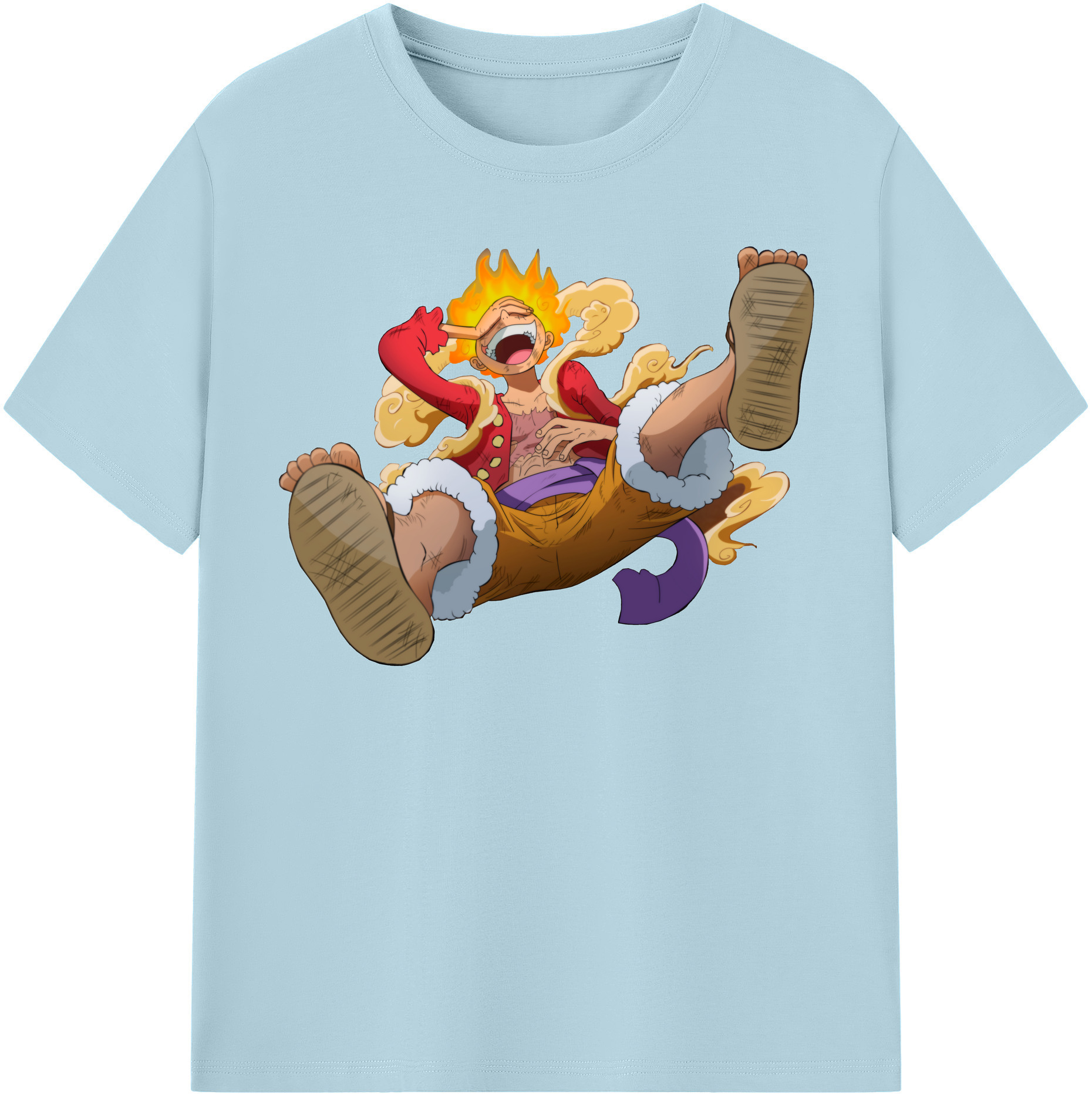 ワンピース モンキー・D・ルフィ ONE PIECE Monkey D. Luffy 綿100％半袖Tシャツ（フロントプリント）